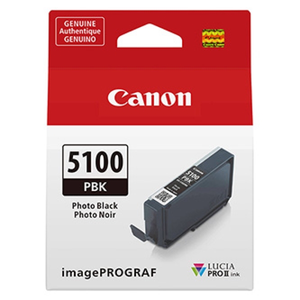 Canon PFI-5100 PBK - 14.4 ml - foto cerná - originální - závesný box - inkoustový zásobník - pro imagePROGRAF PRO-310