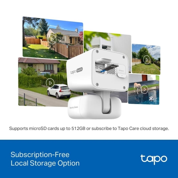 TP-Link Tapo C645D KIT venkovní/outdoor otočná kamera (2x 3MP, 2K 1296p, IR 10m, WiFi, micro SD card)