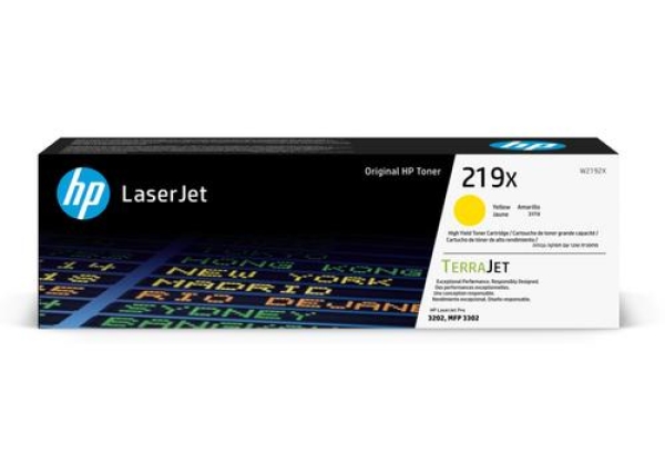 Toner HP W2192X, HP 219X žlutý (2 500 stran)