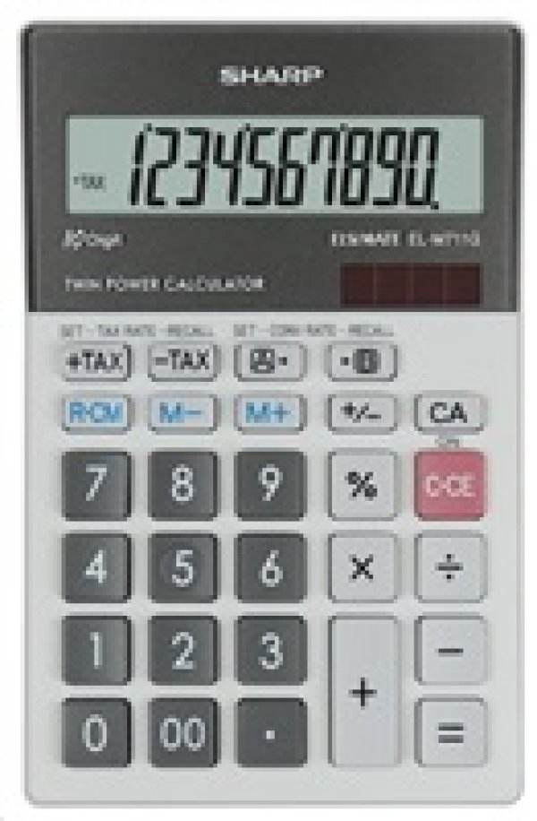 SHARP kalkulačka - EL-M711GGY - stříbrná