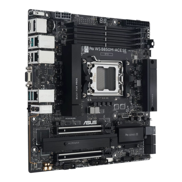 ASUS MB Sc AM5 Pro WS B850M-ACE SE, AMD B850, 4xDDR5, 1xHDMI, 1xDP, 1xVGA, mATX