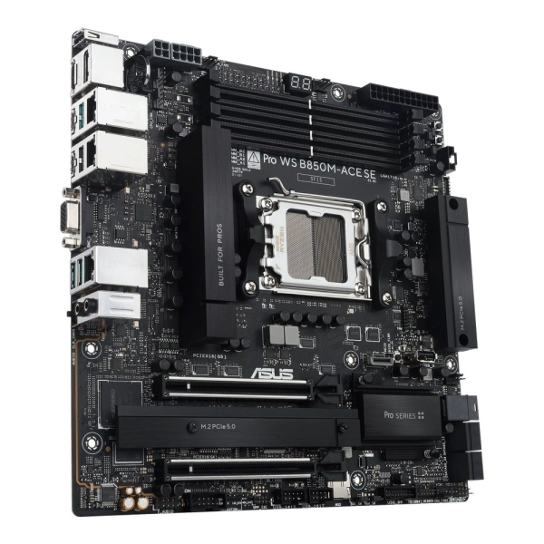 ASUS MB Sc AM5 Pro WS B850M-ACE SE, AMD B850, 4xDDR5, 1xHDMI, 1xDP, 1xVGA, mATX