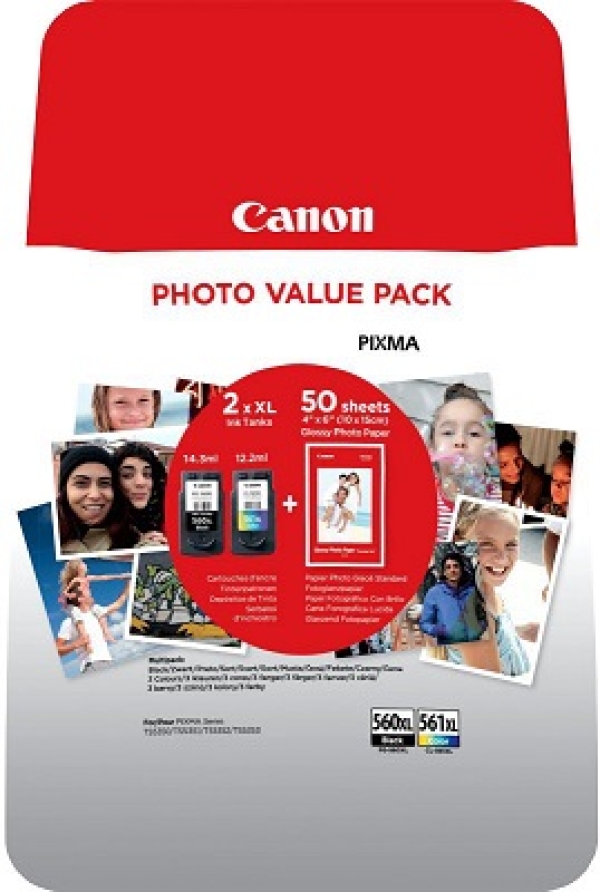 Náplň Canon PG-560XL/CL-561XL + fotopapír
