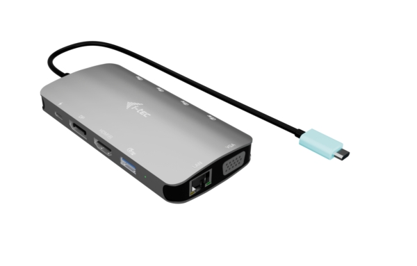 i-tec USB-C Metal Nano 3x Display (DP, HDMI and VGA) Docking Station, PD 100 W