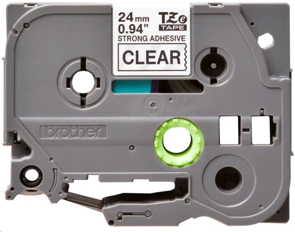 Brother originální páska do tiskárny štítků, Brother, TZE-S151, černý tisk/průsvitný podklad, laminovaná, 8m, 24mm, extrémně adhez