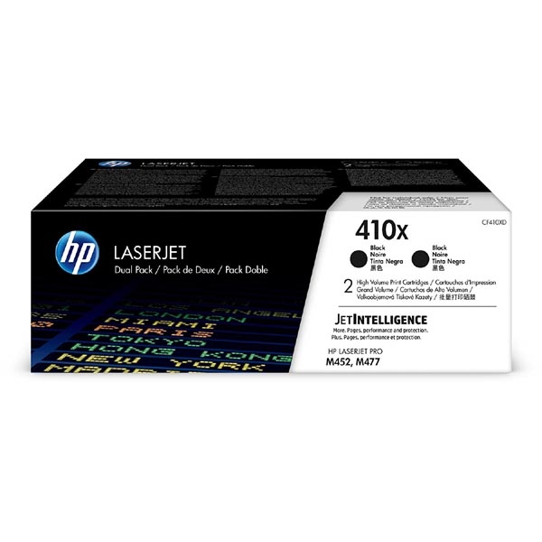 HP 410X (CF410XD), dvojbalení černých originálních tonerů do tiskárny HP