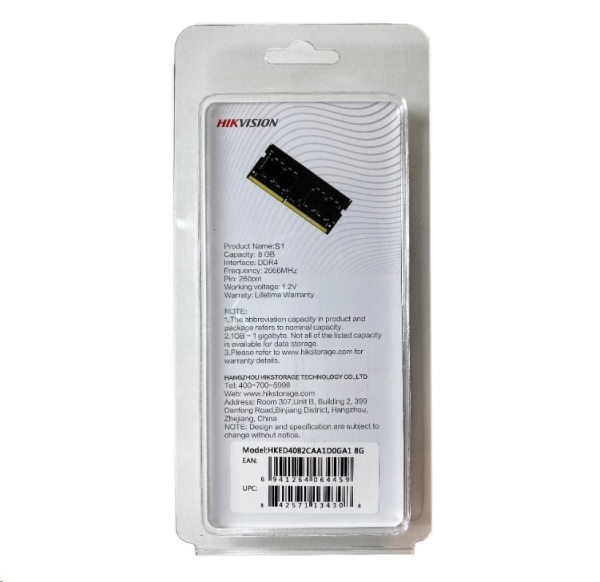HIKVISION SODIMM DDR4 4GB 2666MHz CL19