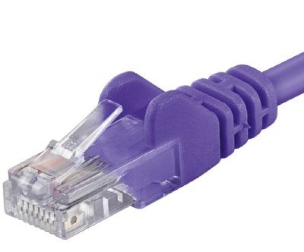 PREMIUMCORD Patch kabel UTP RJ45-RJ45 CAT5e 10m fialová