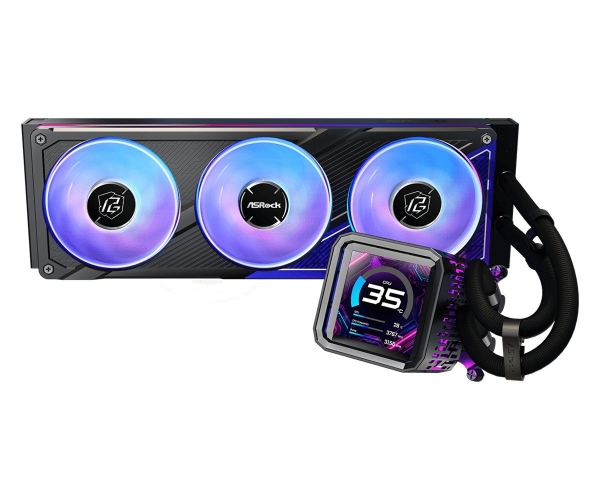 ASROCK PHANTOM GAMING 360 LCD komplet vodního chlazení CPU intel/AMD, LCD, ARGB (PG360 LCD BLACK)