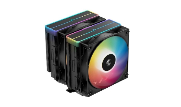 DEEPCOOL CPU Chladič AG620 BK ARGB V2, 2x120mm, LGA1851, AM5, černá