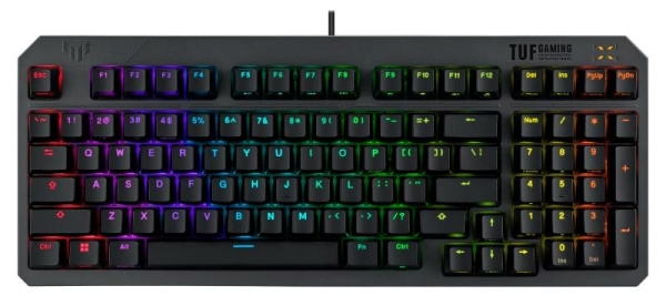 ASUS klávesnice TUF Gaming K3 GEN II, mechanická, CZ/SK, šedá