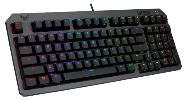 ASUS klávesnice TUF Gaming K3 GEN II, mechanická, CZ/SK, šedá