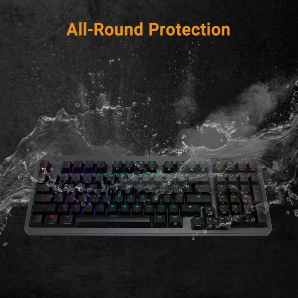 ASUS klávesnice TUF Gaming K3 GEN II, mechanická, CZ/SK, šedá