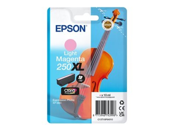 Epson 250XL - 10 ml - XL - svetlá fialová - originální - blistr - inkoustová cartridge - pro P/N: C11CL95402