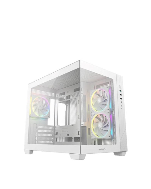 DEEPCOOL Case CG330 3F, mATX, Průhledná bočnice, 3x120mm ARGB Fan, bílá