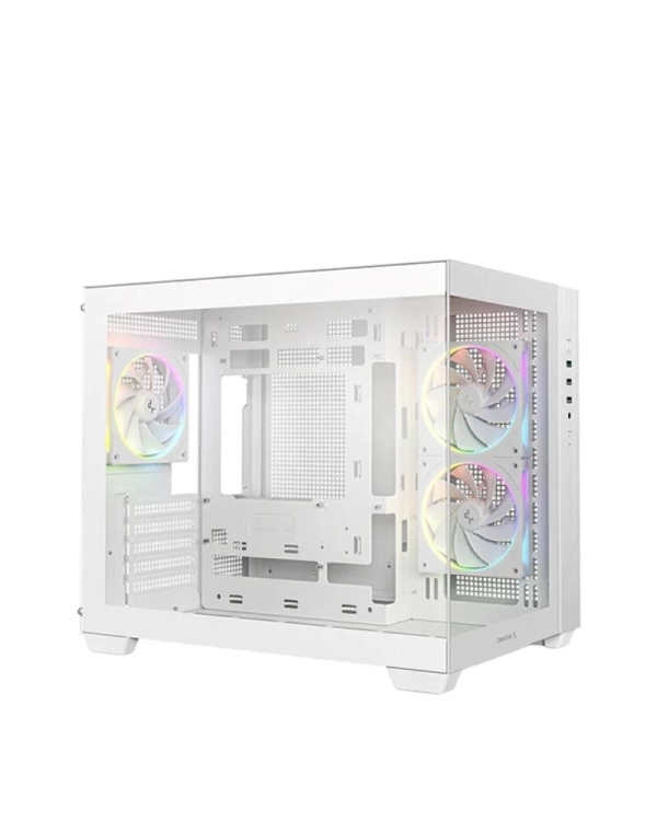 DEEPCOOL Case CG330 3F, mATX, Průhledná bočnice, 3x120mm ARGB Fan, bílá