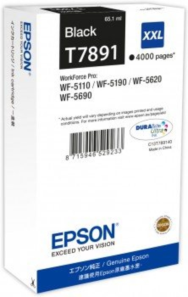 Náplň EPSON T7891 XXL, C13T78914010, černá (4 000 stran)