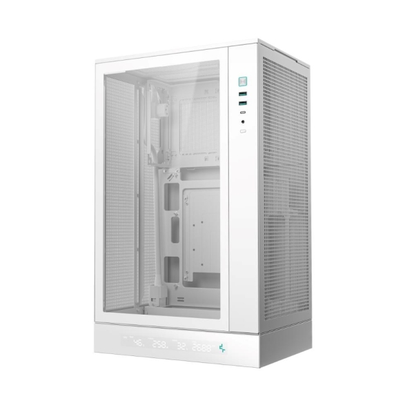 DEEPCOOL Case CH270 PLUS, mATX, Průhledná bočnice, bílá