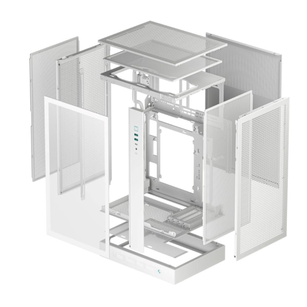 DEEPCOOL Case CH270 PLUS, mATX, Průhledná bočnice, bílá