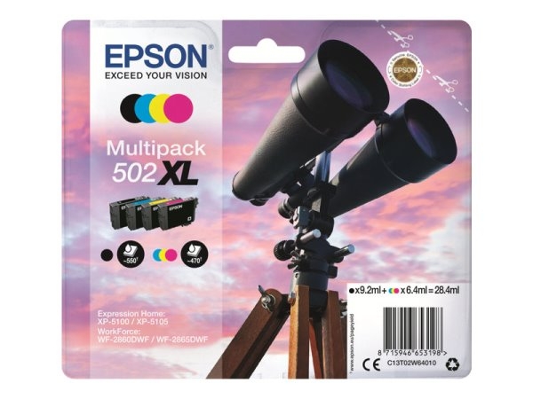 Náplň Epson 502XL, C13T02W64010 CMYK multipack