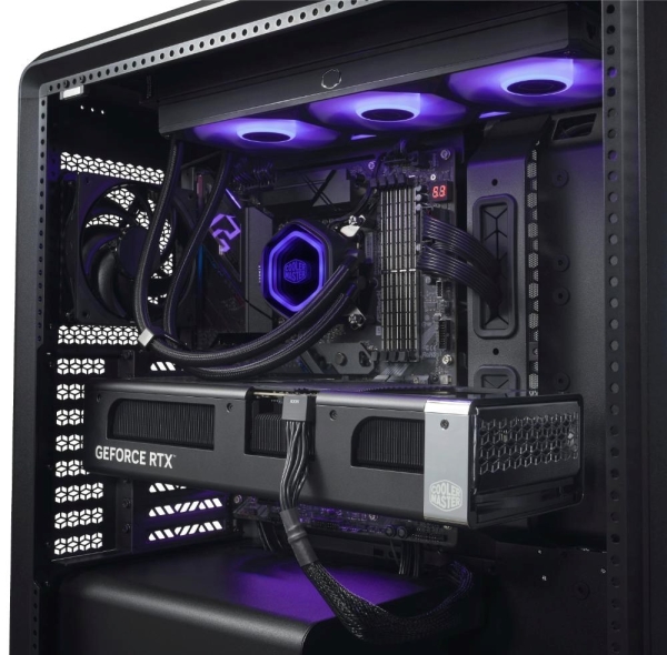 Cooler Master case MasterFrame 600 Black, Průhledná bočnice, ATX, 3x 140mm Fan, 1x 120mm Fan, Černá