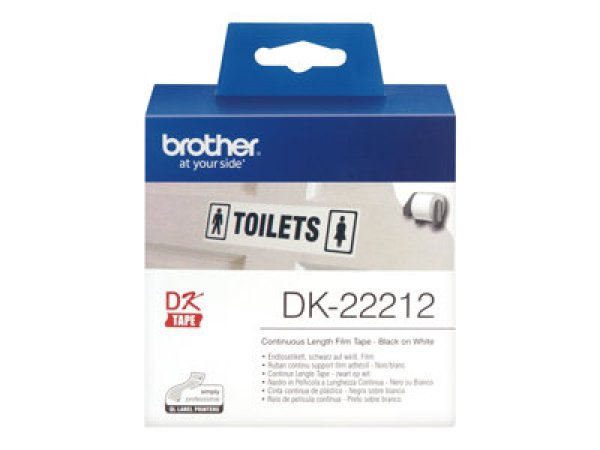 Brother DK-22212 - Permanentní lepidlo - bílá - Role (6,2 cm x 15,2 m) páska - pro Brother QL-1050, 1060, 1110, 500, 550, 560, 570, 580, 600, 650, 700, 710, 720, 820