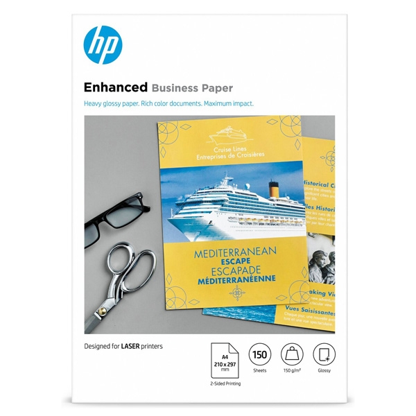 HP Professional Glossy Paper - Lesklý - A4 (210 x 297 mm) - 150 g/m2 - 150 listy fotografický papír - pro Color LaserJet Pro MFP M182, MFP M283; LaserJet MFP M42625, MFP M438, MFP M442, MFP M443