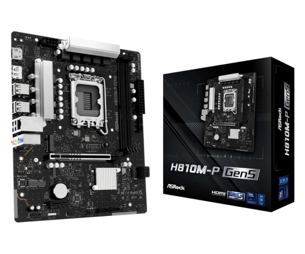 ASRock MB Sc LGA1851 H810M-P Gen5, Intel H810, 2xDDR5,1xDP, 1xHDMI, mATX