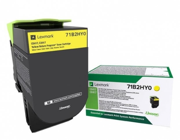 Toner Lexmark 71B2HY0 žlutý