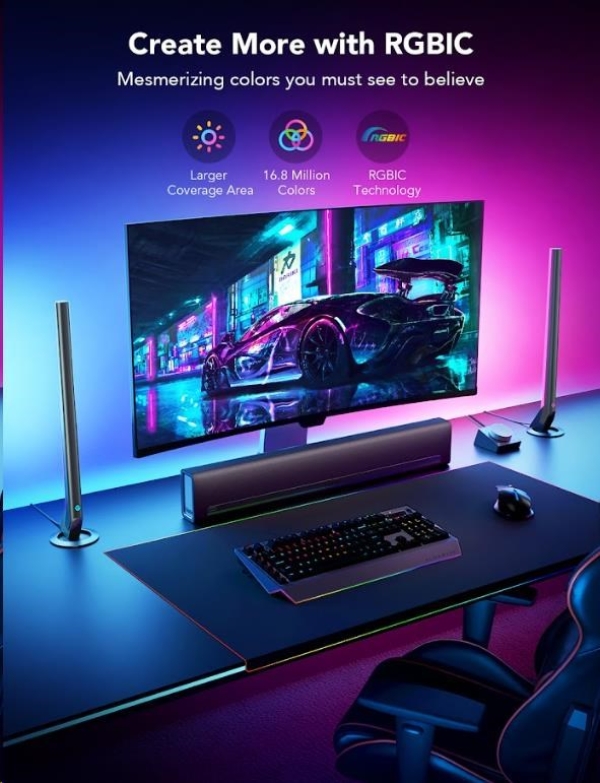 Govee Smart Gaming Light Bars white