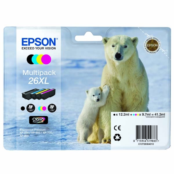 Náplň Epson 26XL, C13T26364010 CMYK multipack