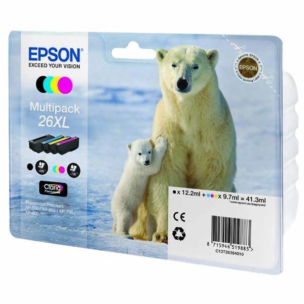 Náplň Epson 26XL, C13T26364010 CMYK multipack
