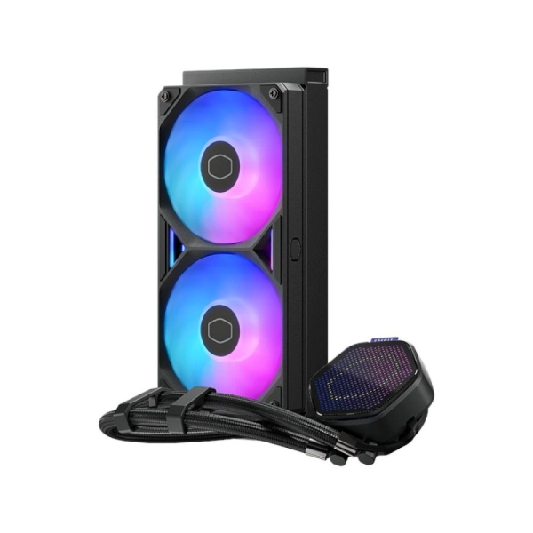 Cooler Master vodní chladič MasterLiquid Atmos II Pixel LED, 2x120mm, LGA1851, AM5, černá
