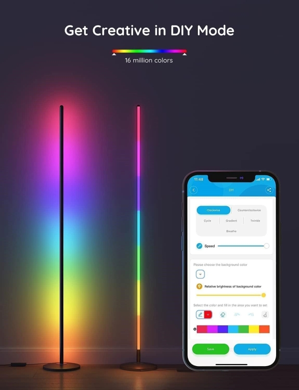 Govee RGBW Floor Lamp Lite stojací lampa MATTER