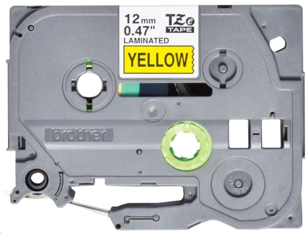 BROTHER TZE631S - kazeta TZ šířky 12mm, laminovaná TZE-631S, žlutá/černé písmo