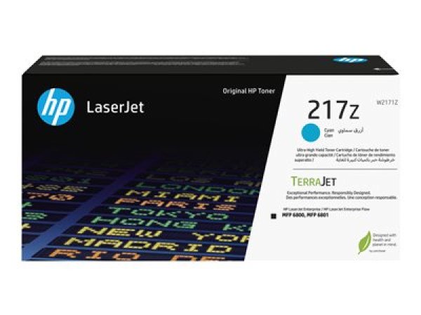 HP 217Z - Ultra High Yield - azurová - originální - LaserJet - kazeta s barvivem (W2171Z) - pro Color LaserJet Enterprise MFP 6800dn