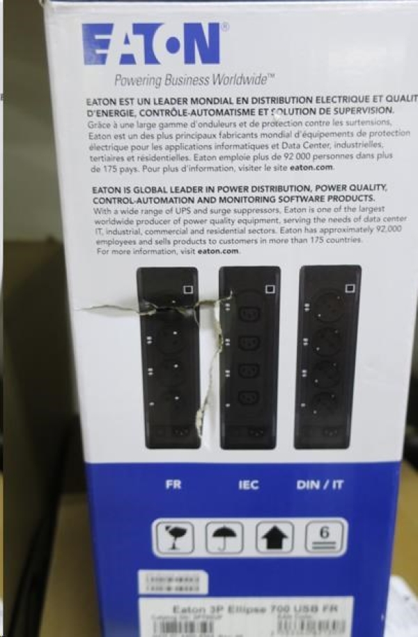 Eaton -poškozený obal- 3p Ellipse UPS USB FR, 700VA, 420W,