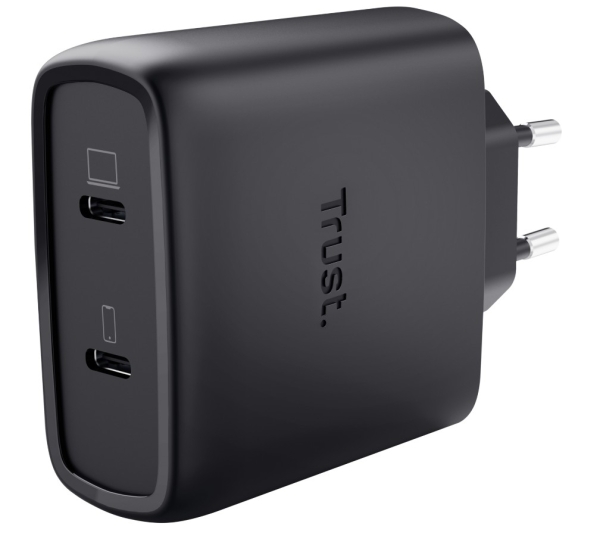 TRUST GaN Nabíječka MAXO 65W 2-Port, USB-C, bílá