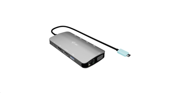 i-tec USB-C Metal Nano 3x Display (DP, HDMI and VGA) Docking Station, PD 100 W