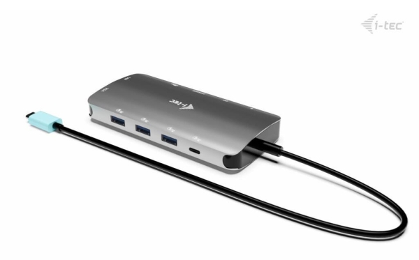 i-tec USB-C Metal Nano 3x Display (DP, HDMI and VGA) Docking Station, PD 100 W