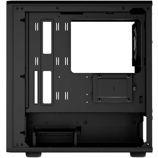 EVOLVEO Panthera, skříň mATX, 6x ARGB ventilátor 120mm, dřevěný přední panel + skleněná bočnice