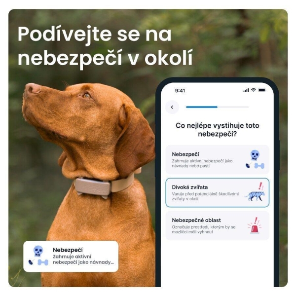 Tractive DOG 6 – GPS lokátor pro psy a monitor zdraví, hnědý