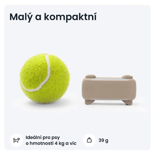 Tractive DOG 6 – GPS lokátor pro psy a monitor zdraví, hnědý