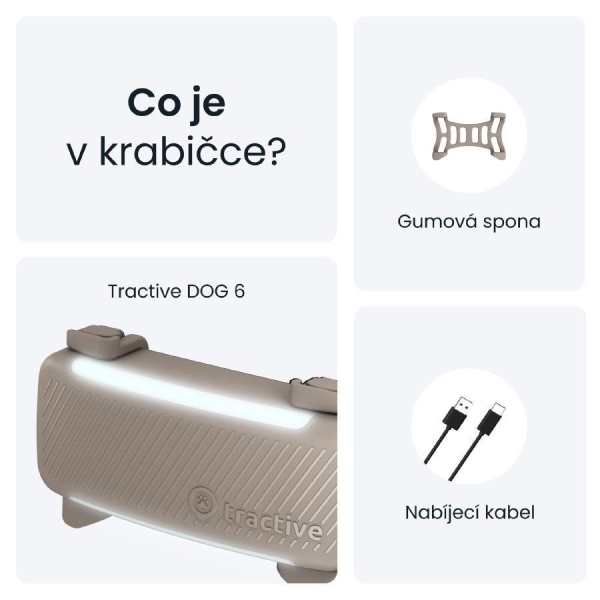 Tractive DOG 6 – GPS lokátor pro psy a monitor zdraví, hnědý