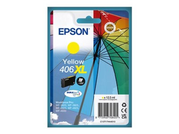 Epson 406XL - 12.5 ml - XL - žlutá - originální - blistr - inkoustová cartridge