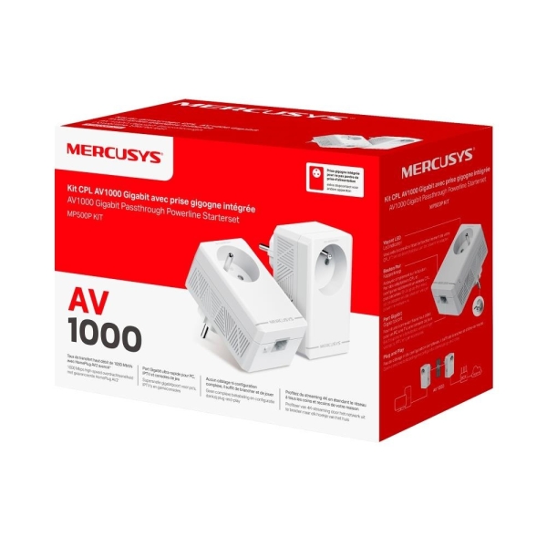 MERCUSYS MP500P KIT průchozí powerline set (AV1000, 1xGbELAN)
