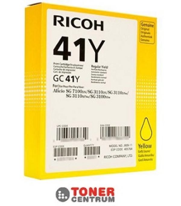 Gelová náplň Ricoh GC41HY 405764 žlutý