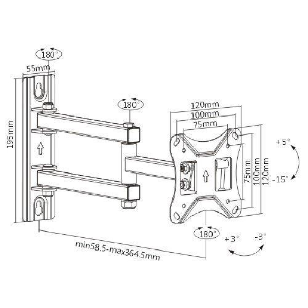 Držák na monitory a malé Tv Fiber Mounts FM233