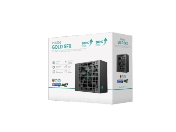 DEEPCOOL GAMERSTORM zdroj 650W PS650G, 92mm, Plně modulární, Gold Cybenetics, ATX 3.1, černá