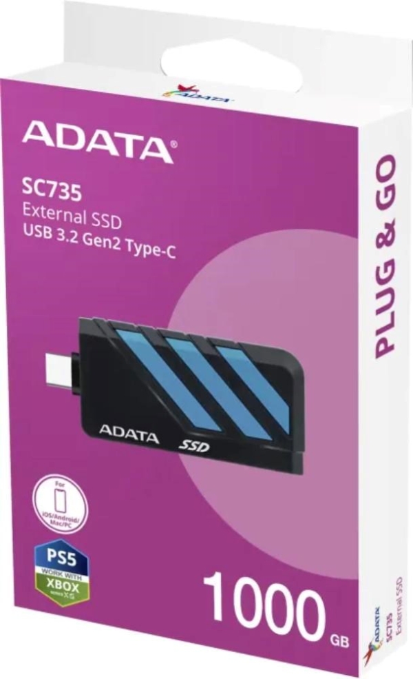 ADATA SC735/2TB/SSD/Externí/Modrá/5R